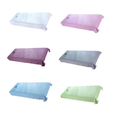 Beauty Bed Sheet with Hole Polyester Reusable Massage Bed Cover Tools Accessories for Beauty Massage Couch Salon Table Hotel Men