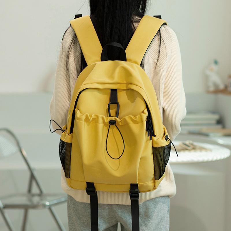 New Contrasting Color Schoolbag Female High School College Student Backpack Fashion Leisure Travel Lightweight Large Capacity Backpack