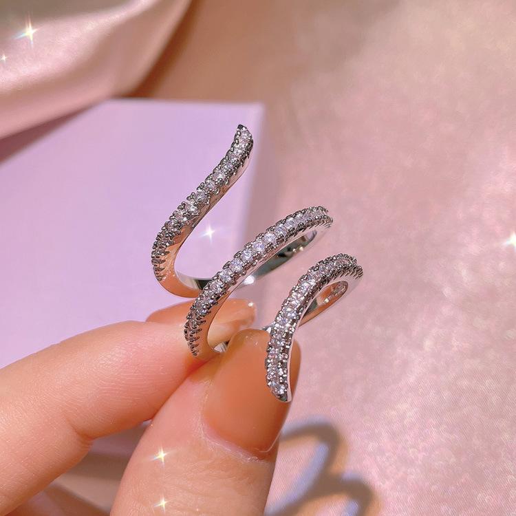Accessories Geometric Winding Zircon Ring Personalized Simple Ring Jewelry