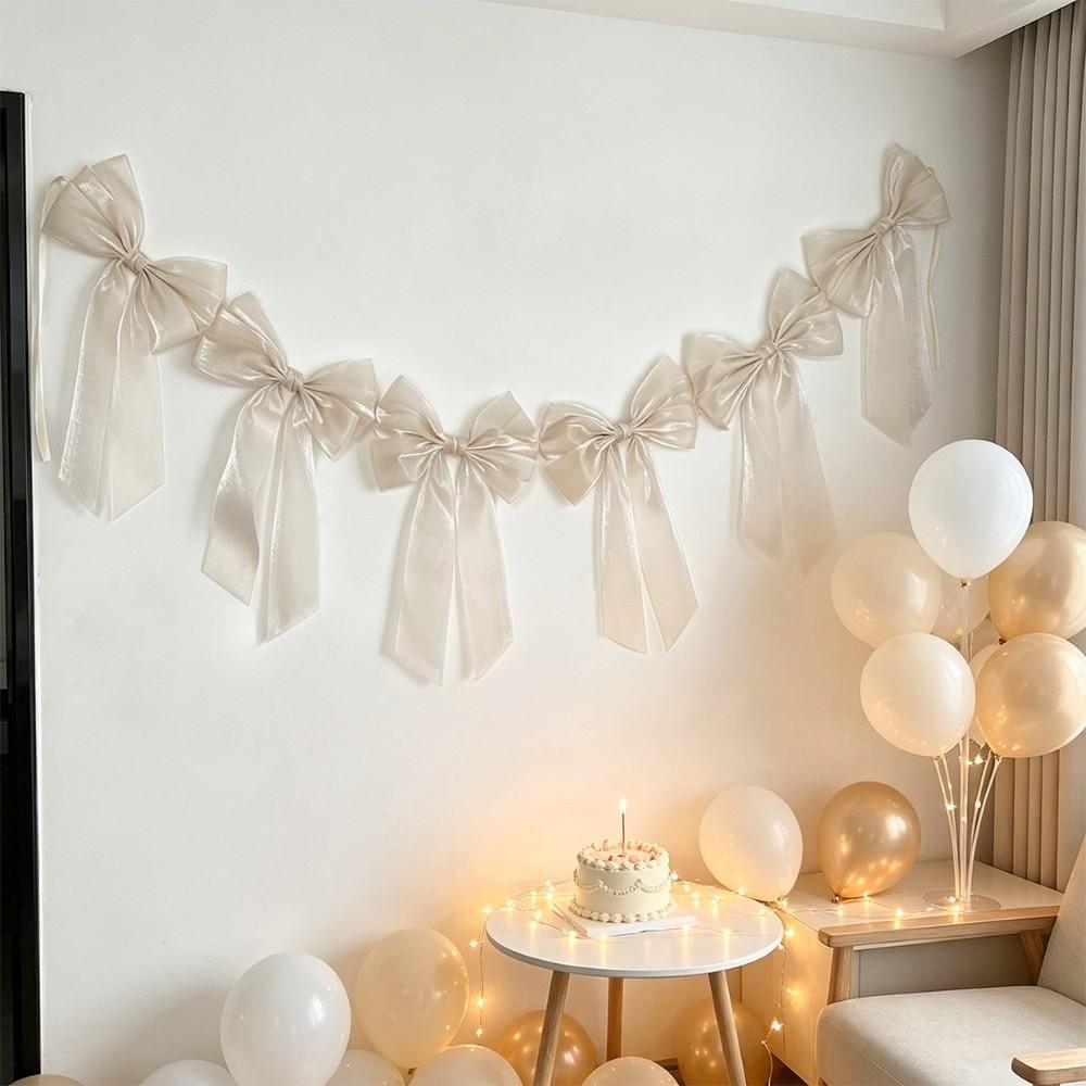 Large Bowknot Hanging Garland Home Ornaments Christmas Tree Decoration Anniversary