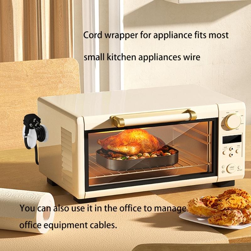 Pack of 2pcs Cable Organizers Power Cord Winder for Kitchen Devices Easy Installation and Tidy Storage Solution