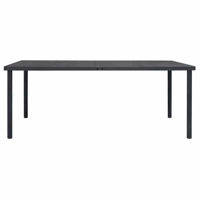 VidaXL Table à dîner d'extérieur Anthracite 190x90x74 cm Acier