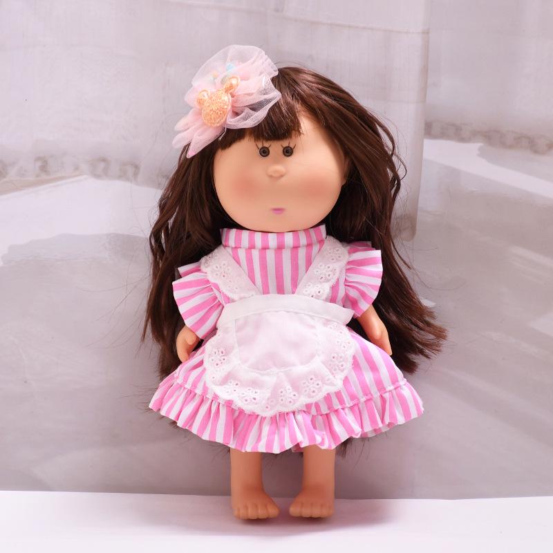 Spain Mia Doll Clothes: 24cm Striped Maid Dress-up Set