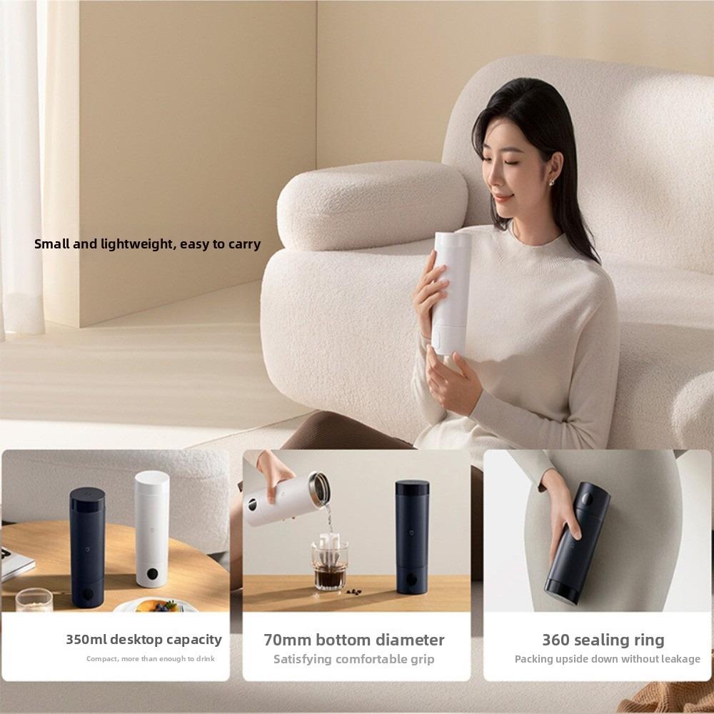 Xiaomi Mijia Portable Electric Heating Cup 2, 350ml Mini Travel Kettle, Temperature Control, Fast Boiling Water Cup for Car Office Home