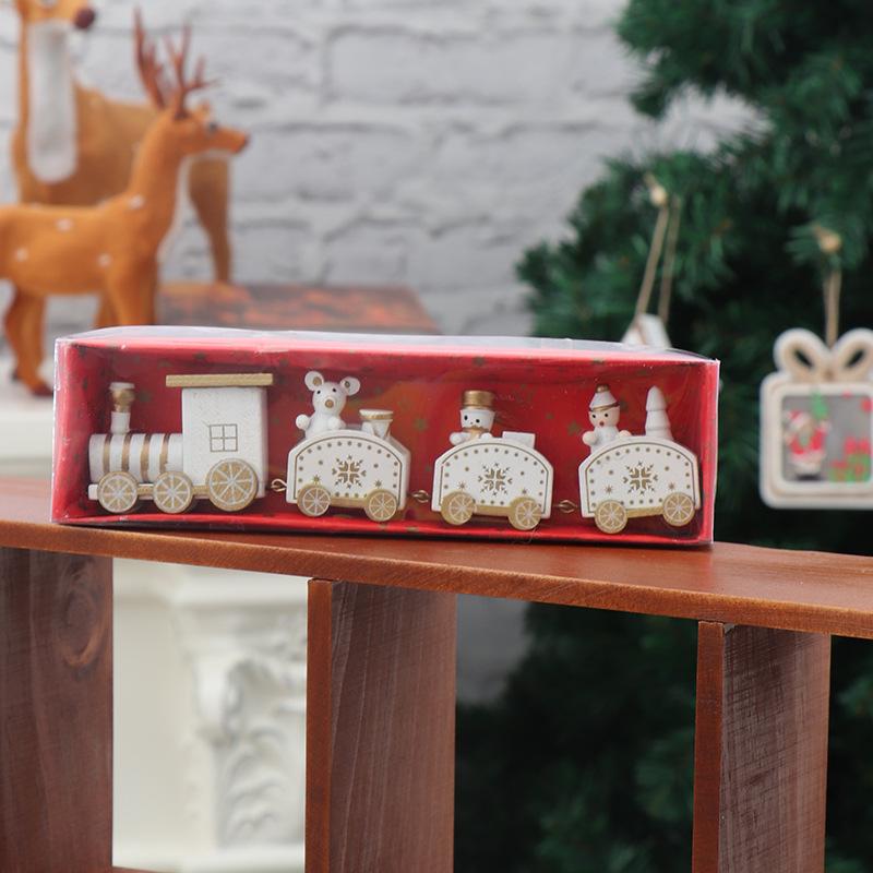 Christmas Wooden Train Decoration for Kids - Festive Ornament & Gift