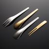 304 Hammer Stainless Steel Coffee Dessert Spoon and Fork Japanese Small Fresh Ice Cream Spoon Cake Mooncake Fruit Fork