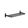 Folding Bathroom Towel Rack Black/White Aluminum Movable Bath Towel Holder 40/50/60 CM Bath Shelves  Nail Free/Wall Towel Rail