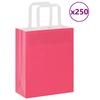 VidaXL Paper Bags 250 Pcs with Handles Pink 18x8x22 Cm, Paper Bag, Paper Gift Bag, Paper Gift Bag, Bag 4101894