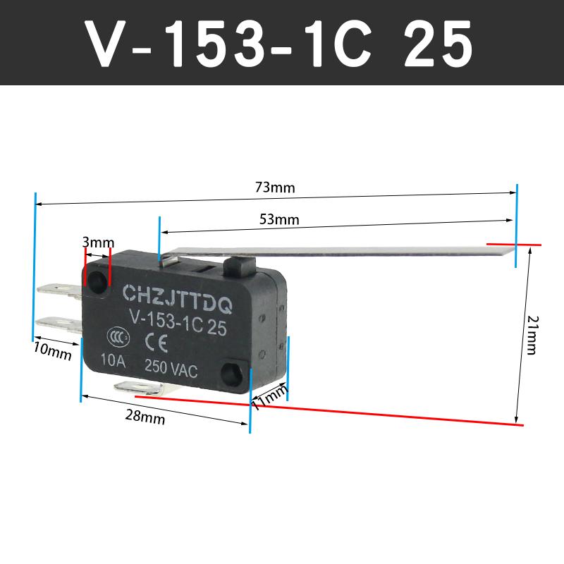 V-Series Limit Micro Switch: V-15, V-152, V-153, V-154, V-155, V-156-1C25