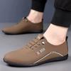 Spring Autumn Leather Shoes for Men Soft Sole Men Loafers Comfortable Lightweight Walking Shoes Men Flats