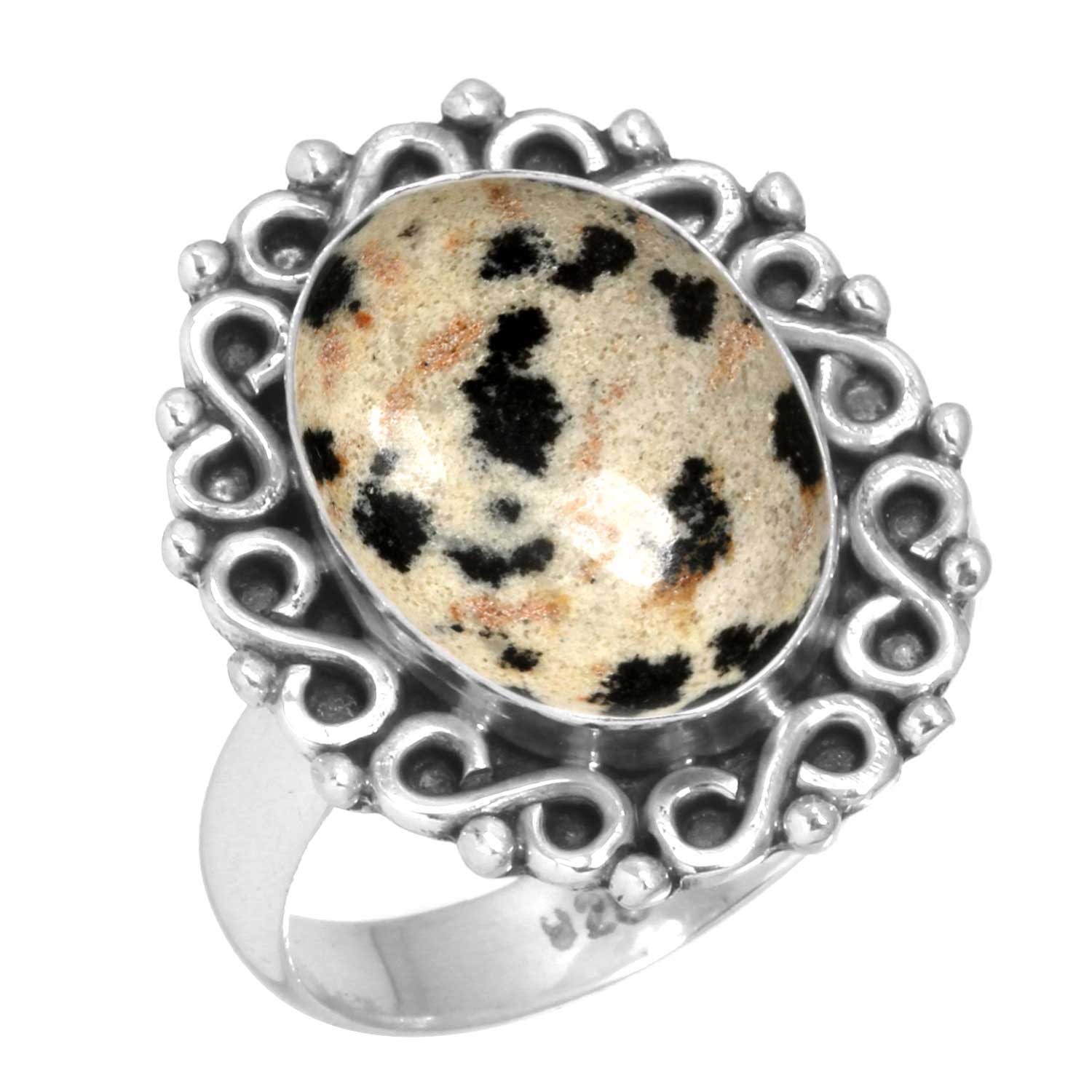 

Кольцо из стерлингового серебра 925 пробы с драгоценными камнями, ювелирные изделия ручной работы, подарок на День благодарения, сумасшедший кружевной агат, далматинец, дендрит, опал, эвдиалит, хаулит, яшма K2 8.5