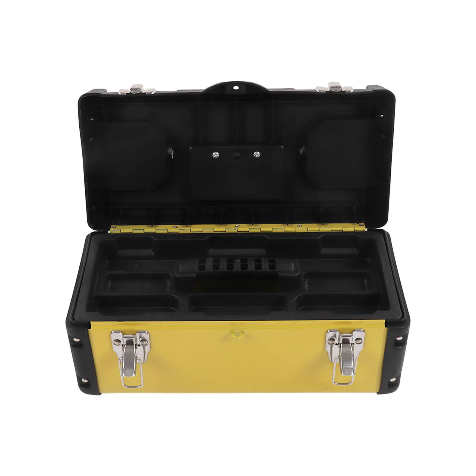 

Tool Box Multifunction 15.6inch Large Capacity Double Layer Toolbox Organizer with Removable Tray