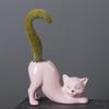 Creative Cat Tail Ceramic Succulent Pot - Cartoon Cactus Flower Vase
