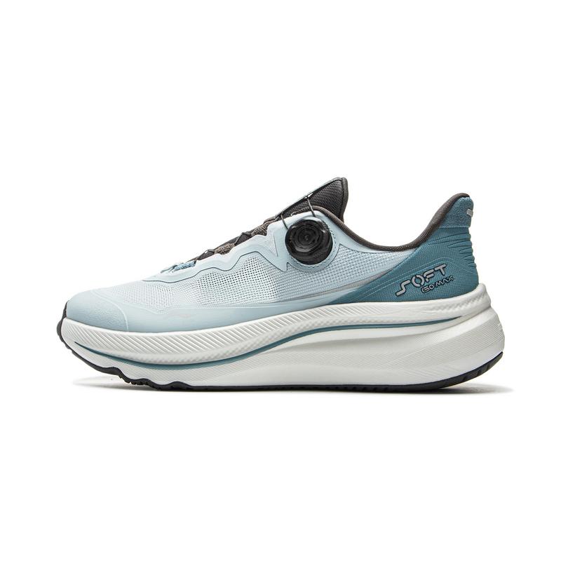 New LiNing Cushioning Anti Slip Wear Resistant Breathable Support Rebound Low Top Casual Shoes Unisex Cyan AGLV001-10