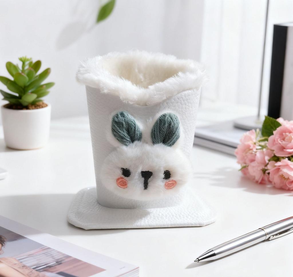 - Porte-lunettes en peluche Adorable Dessin animé Lunettes Stylo Rangement de bureau Râtelier de rangement pour lunettes