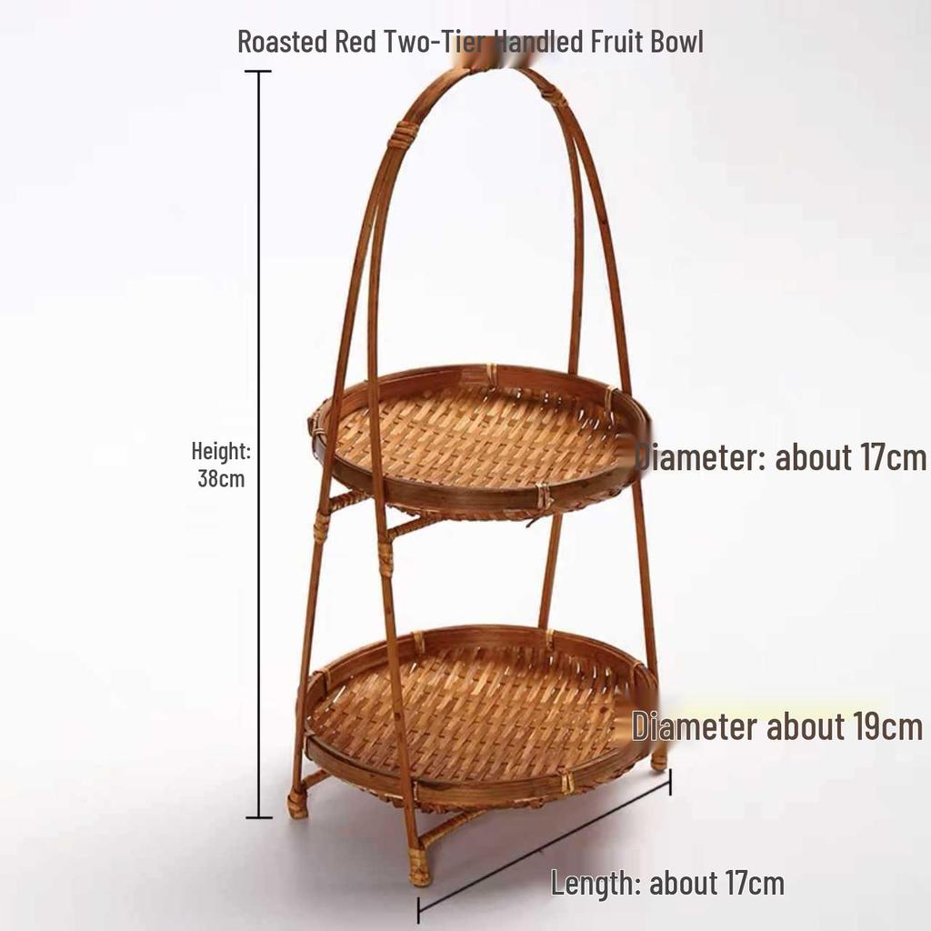 Wooden Multi-Compartment Tea Tray & Snack Plate