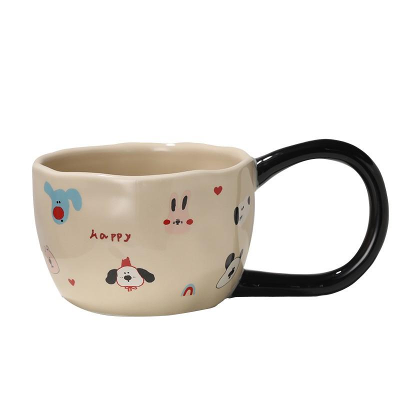 Tazza Grande Capacità 340ml Tazza da Acqua in Ceramica da Ufficio Coppia Tazza da Tè Pomeridiano Latte Caffè Set da Bere Europeo per la Casa Regalo di Vacanza