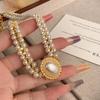 French retro pearl necklace fashion light luxury temperament high sense collarbone chain niche versatile Internet celebrity accessories