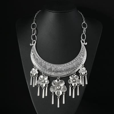 Retro Halskette Miao handgefertigt Miao Silber Schlüsselbeinkragen exotische Tanzvorführung Guizhou Dong Damen Accessoires