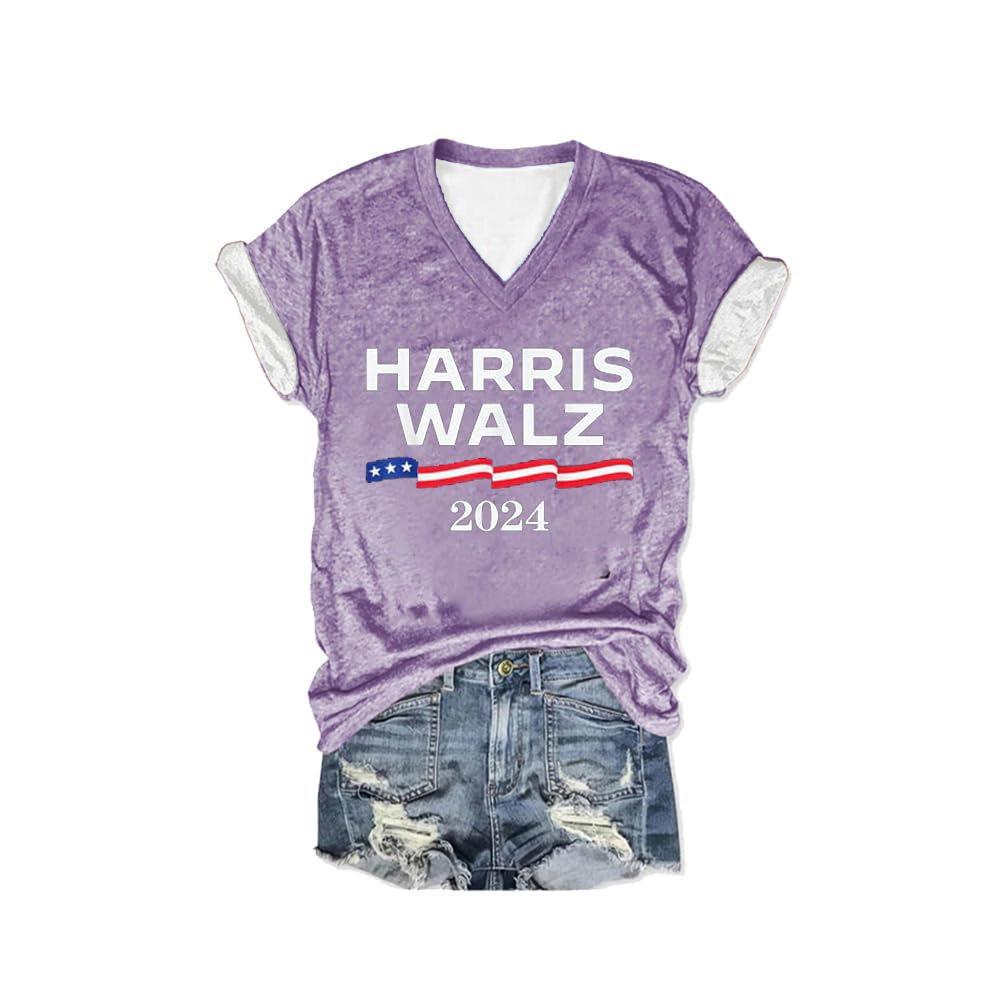 Hot Selling 3D Digital Printed Women's V-neck Slim Fit Comfortable Top 3403