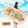 Creative Painted Flowers Digital-printed Polyester Superfine Fiber Double-sided Fleece Beach Vacation Bath Towel, Beach Towel
