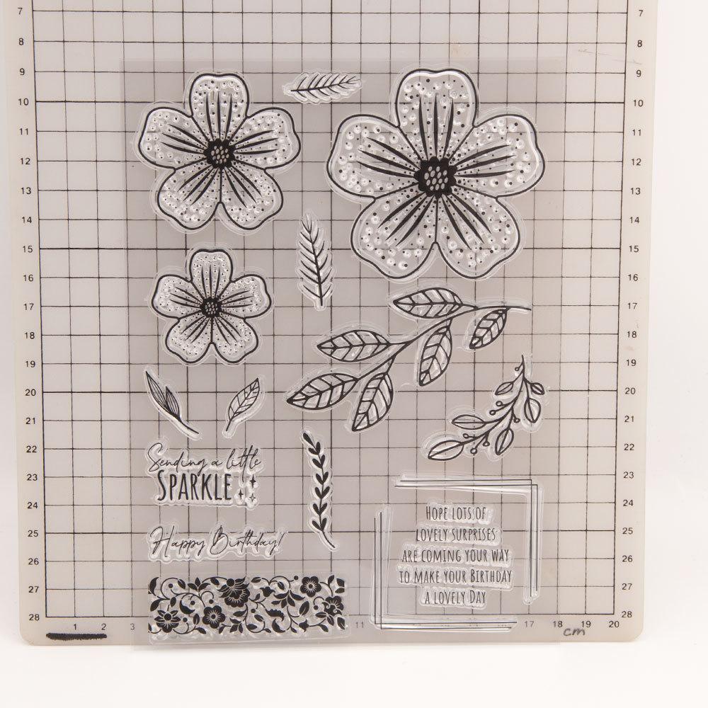 Frohe Weihnachten transparente Silikon-Stempel für Siegel, DIY, Scrapbooking, Fotoalbum, Dekor, Blume, alles Gute zum Geburtstag