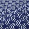 Dyeing Anbo Hand Towel Navy Authentic Dyed Cotton Made In 35cm X 100cm "Seigaiha Pattern, Blue" 100% Tokuoka, Japan,