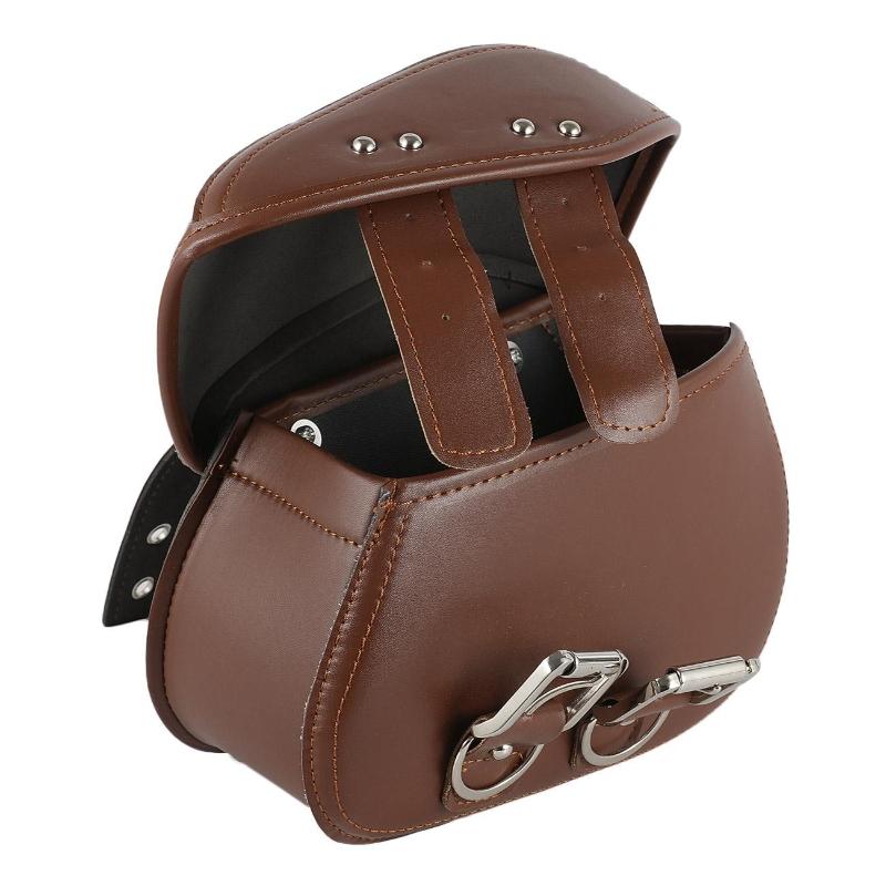 1pár univerzálních PU kožených postranních brašen na motocykly Vodotěsná brašna na motocykly Nástroj pro uložení zavazadel