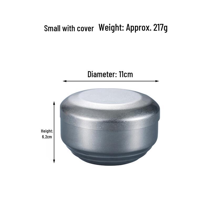 ZISIZ Retro Double-Layer 304 Stainless Steel Bowl with Lid (2-Pack)