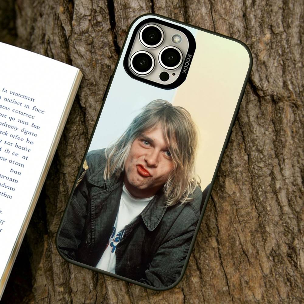 Singer Kurt Cobain Phone Case For iPhone 17,16,15,14,13,12,11 Plus,Pro Max,XS,Colorful Silver Phone Case Funda Cover