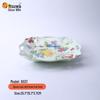 Wuhe Square Flower Edge Melamine Fruit Plate