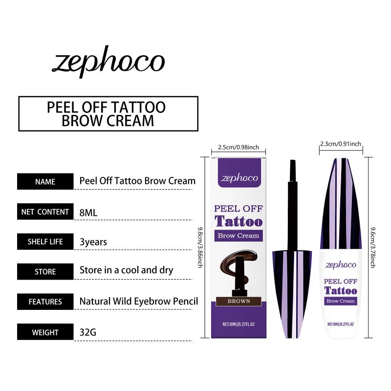 Long Lasting Peel Off Eyebrow Gel Tint Waterproof Tattoo Brown Brow Non Sticky Smudge Proof For  Glam