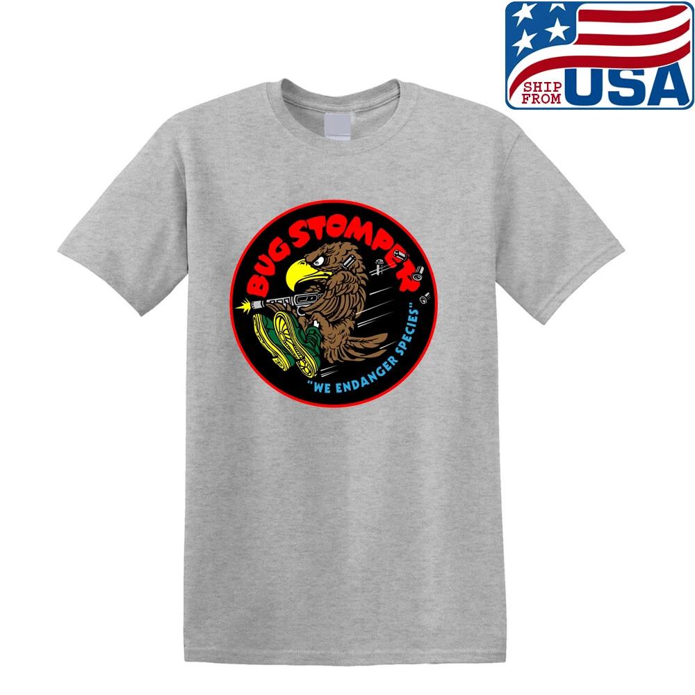 Aliens Bug Stomper We Endanger Species Men s Grey Size S to 5XL M