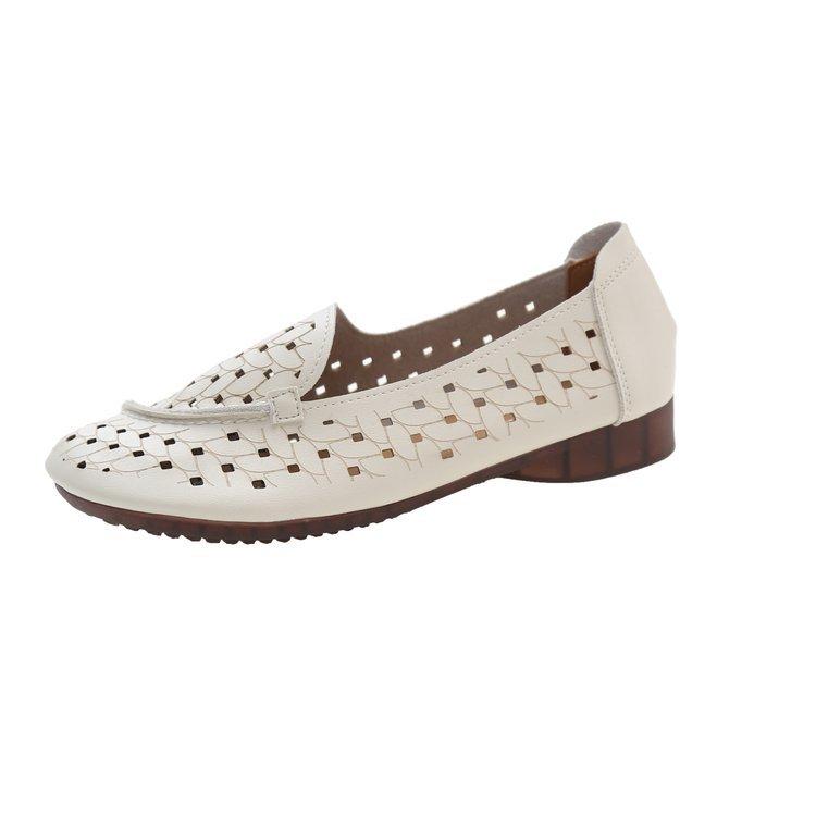 

М яка шкіра м яка підошва материнське взуття весна та літо 2024 нове підошва з яловичої жили зручне ретро ліниве взуття нековзке порожнисте одинарне взуття 40