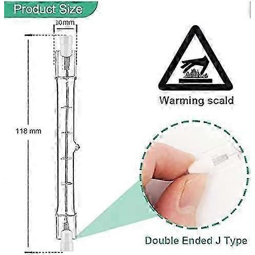 5 db R7S Halogén Izzó szett 118mm 200W 230V, R7S Halogén Rúd 118mm, R7S Halogén Izzó Szabályozható Halogén Rúd Lámpa