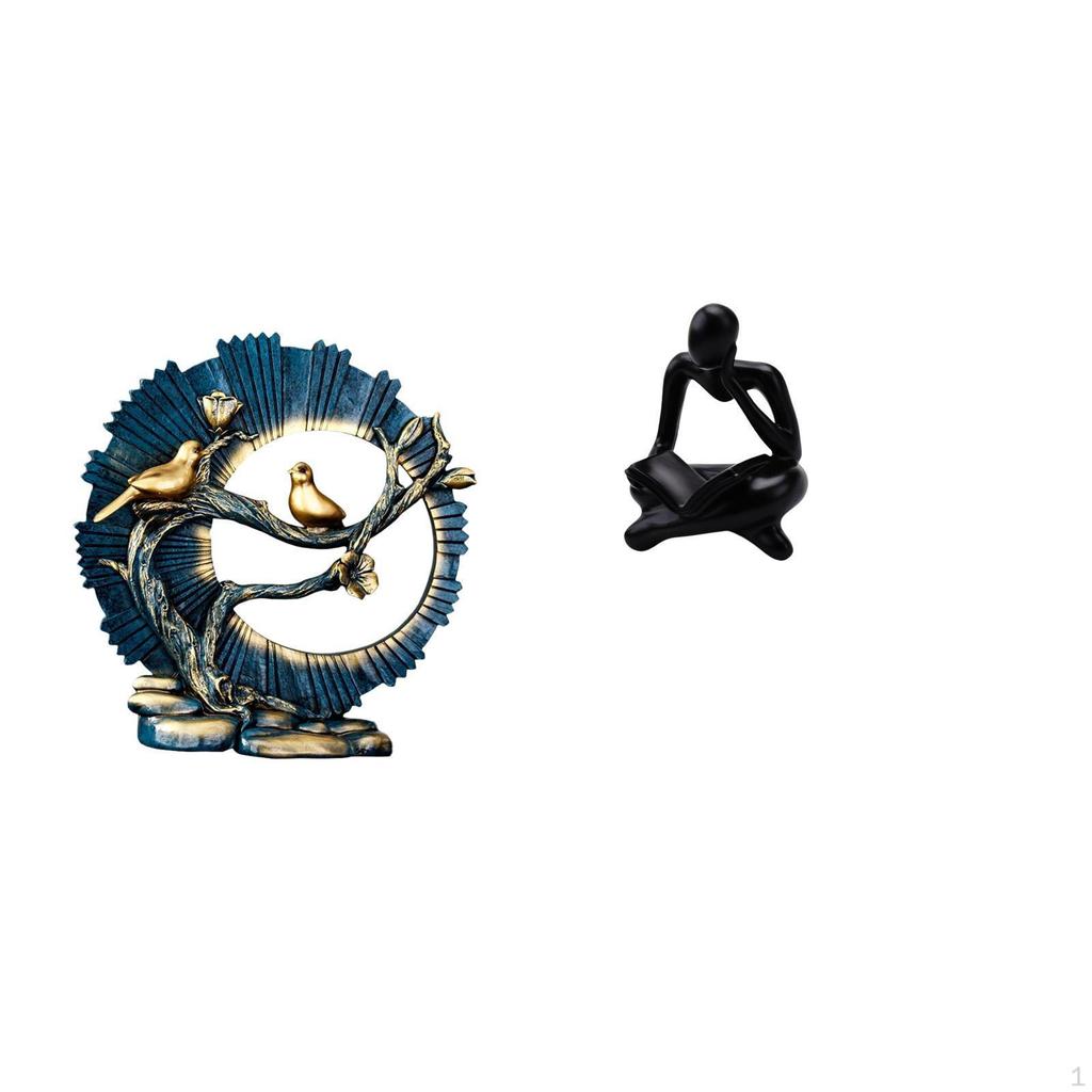 Resin Ornament Figurine Abstract Thinker Statue Craft for House Decorations Tabletop Living Room