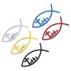 3D Car Fish Decal Sticker Automotive Fish Badge Christian Fish Emblems Sticker for Car Window Bumper