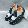 FashionMen's Business Leather Shoes lace up oxfords British Brown Pointed Business Casual Leather Shoes Men Dress Wedding Shoes