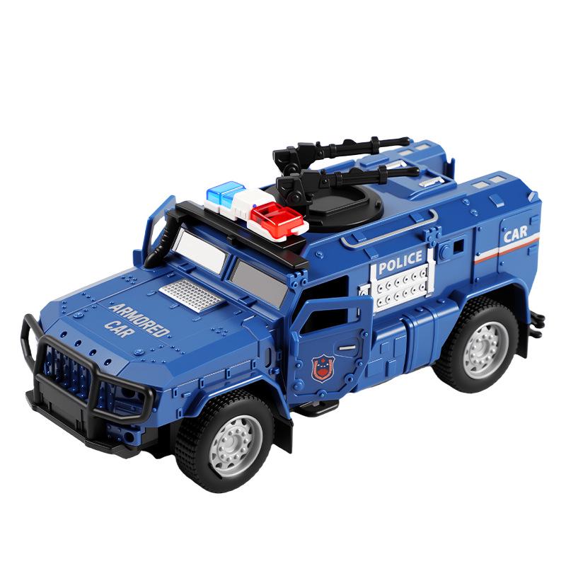 Children's Double-Door SWAT Car Inertia Toy - Off-Road Claw Machine for Boys