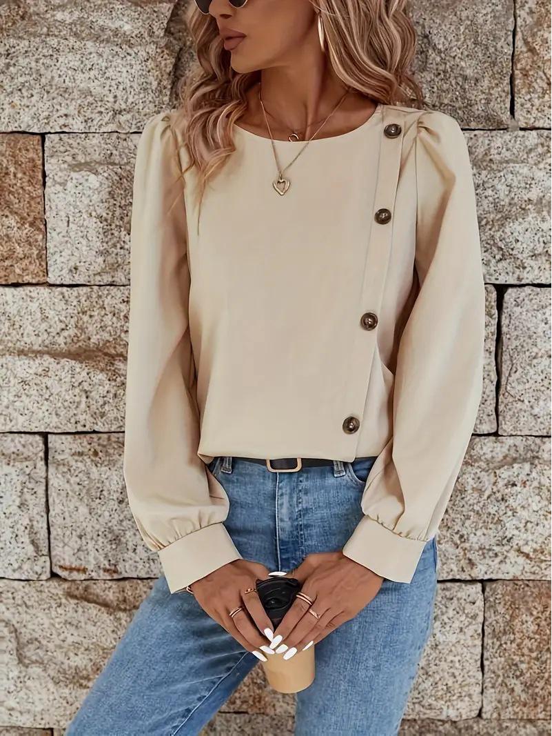 

Жіноча сорочка для офісу 2025 року з рукавами-ліхтариками, для транскордонної торгівлі L абрикосовий