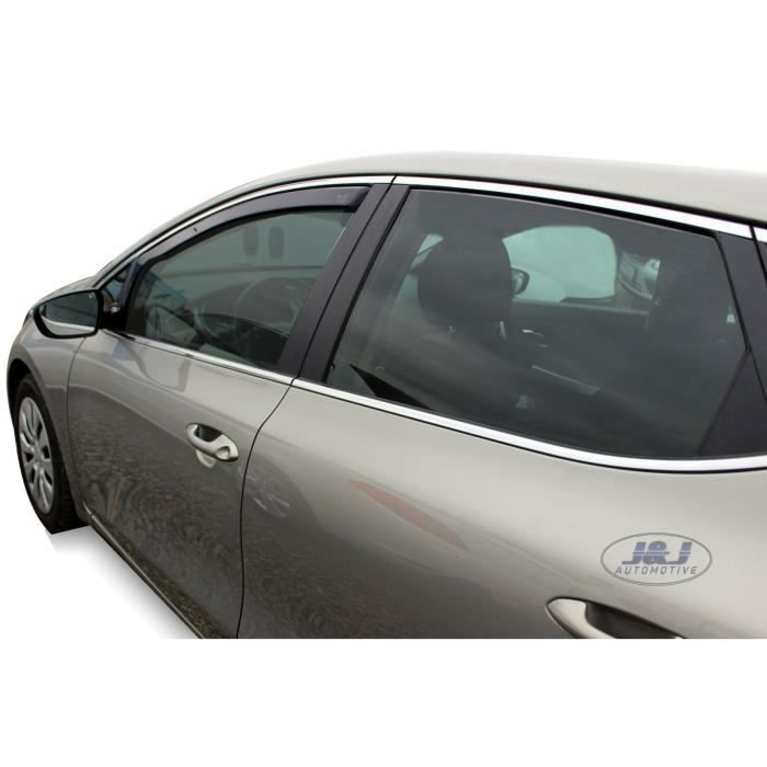 Air Deflectors - JJ AUTOMOTIVE - Kia Ceed 2 5D - Smoked - Reinforced Acrylic - Easy Installation