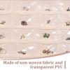 80 Grids Double-Sided Jewelry Hanging Storage Bag Clear Pockets Necklace Earrings Sundries Membership Card Organizer