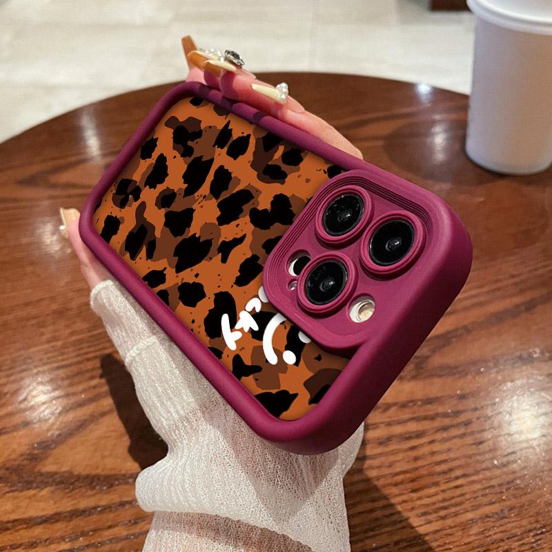 Leopardtrykt motedeksel Fleksibelt mykt silikon TPU-skall fullt bakdeksel til Xiaomi Redmi Samsung Infinix