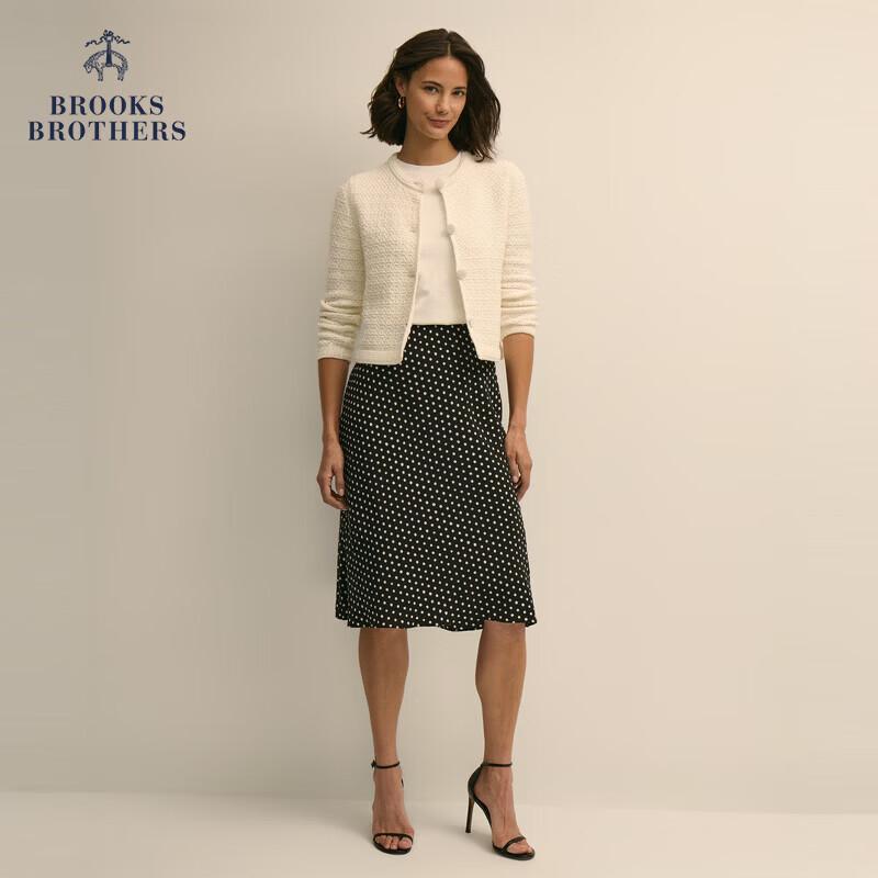 Brooks Brothers Women's Spring/Summer Vintage Polka Dot Midi Skirt