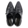 CELINE 19Stainless Steel Jacno Full Brogue Inner Wing Leather shoes 37 blackUsed