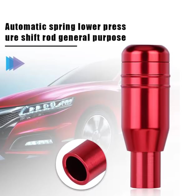 Bestmaple Black Universal Aluminum AT Shift Knob Push-Type (Silver)