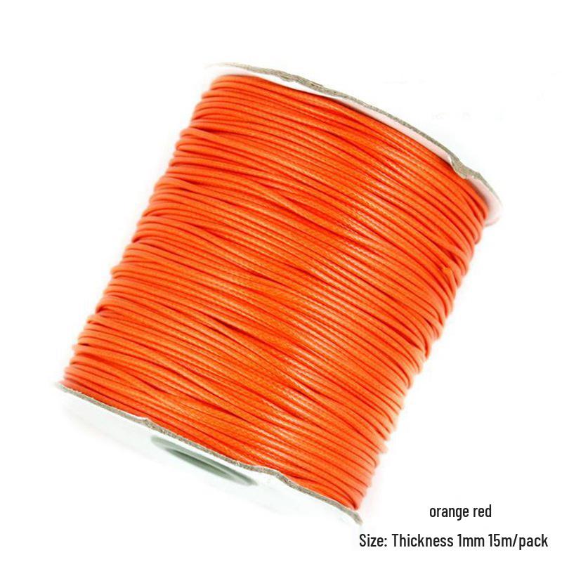 15m 1mm Korean Waxed Cord Faux Leather for DIY Bracelets & Necklaces