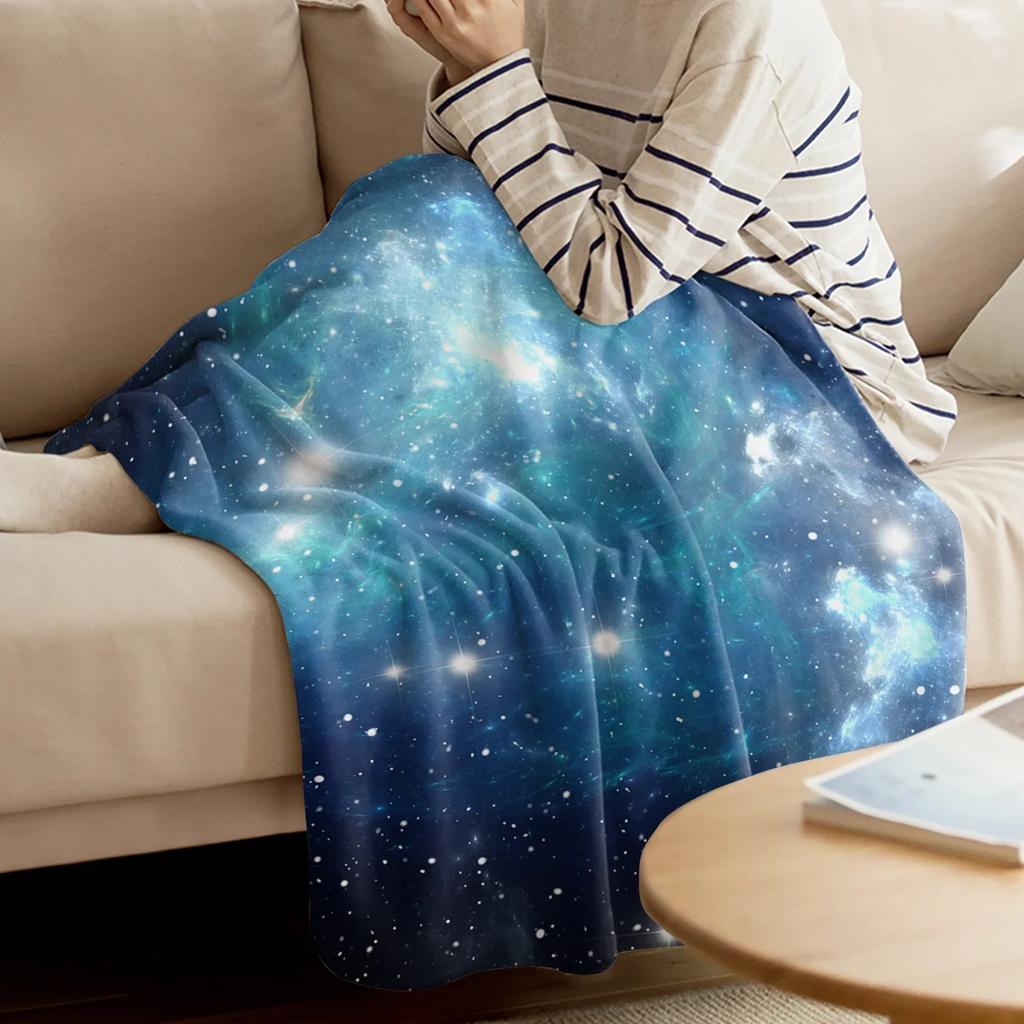 Throw Blanket Starry Sky Universe Blanket Soft Comfortable Plush Blankets Warm Sofa Bed Sheets