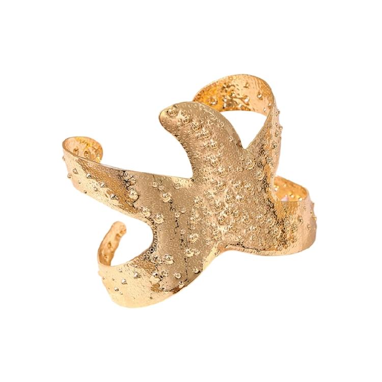 Multipurpose Gold Tone Starfish Bracelet for Trendy Women Offering Adjustable Fit and Sturdy Alloy Construction