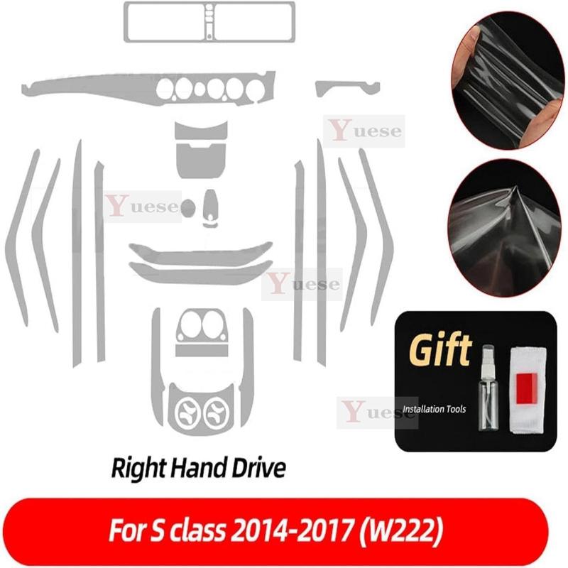 For Mercedes Benz S Class W222 2014-2017 Car Navigation Screen Protector Invisible Transparent Film TPU Interior Film Stickers